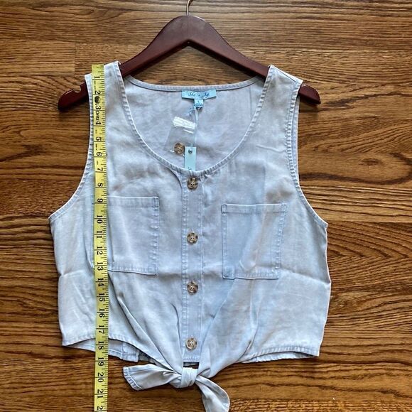 NWT Stone Washed Crop Top - Picture 7 of 8